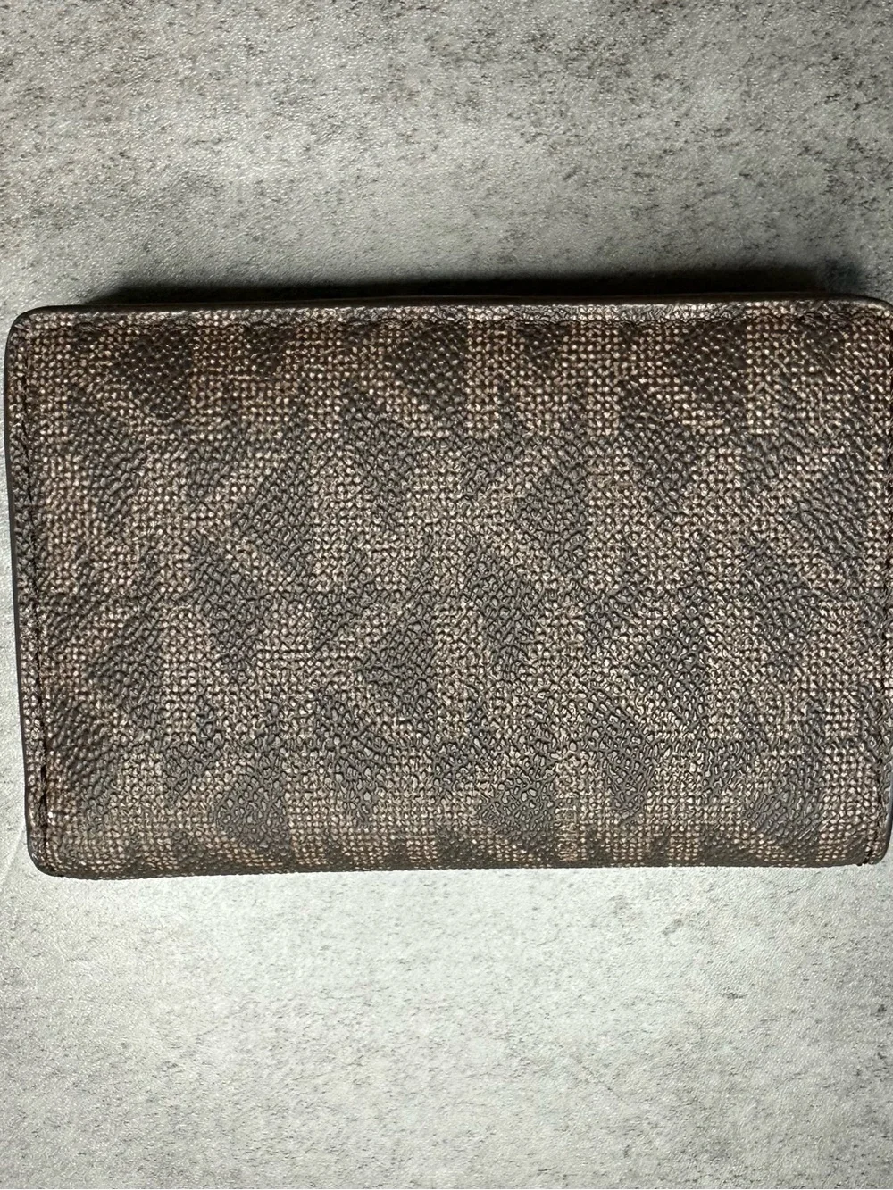 Michael Kors Signature MK Logo Wallet – Brown/Tan